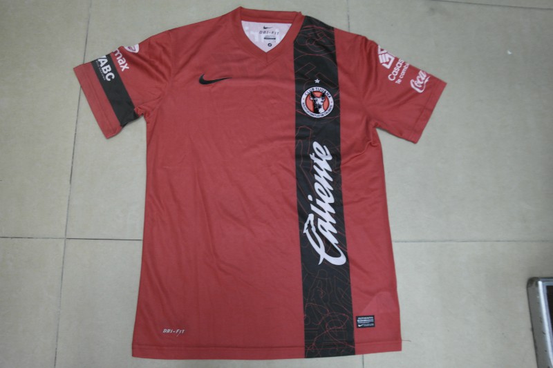 13-14 Club Tijuana Home Red Soccer Jersey Shirt - Click Image to Close